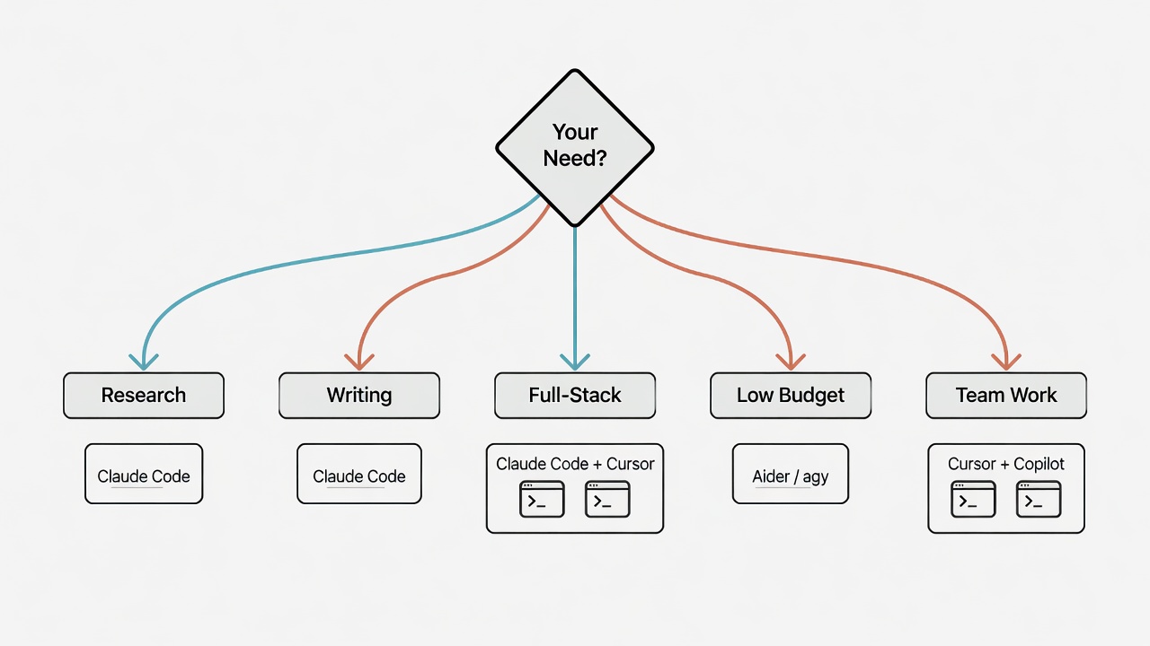 Scenario-based tool selection decision tree