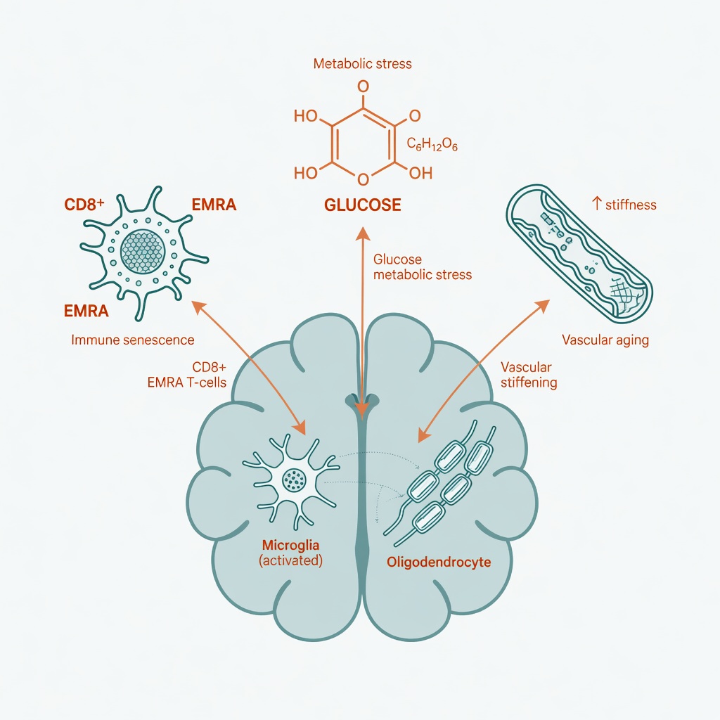 The Brain Under Triple Siege: When Immunity, Blood Sugar, and Blood Vessels All Fail Together
