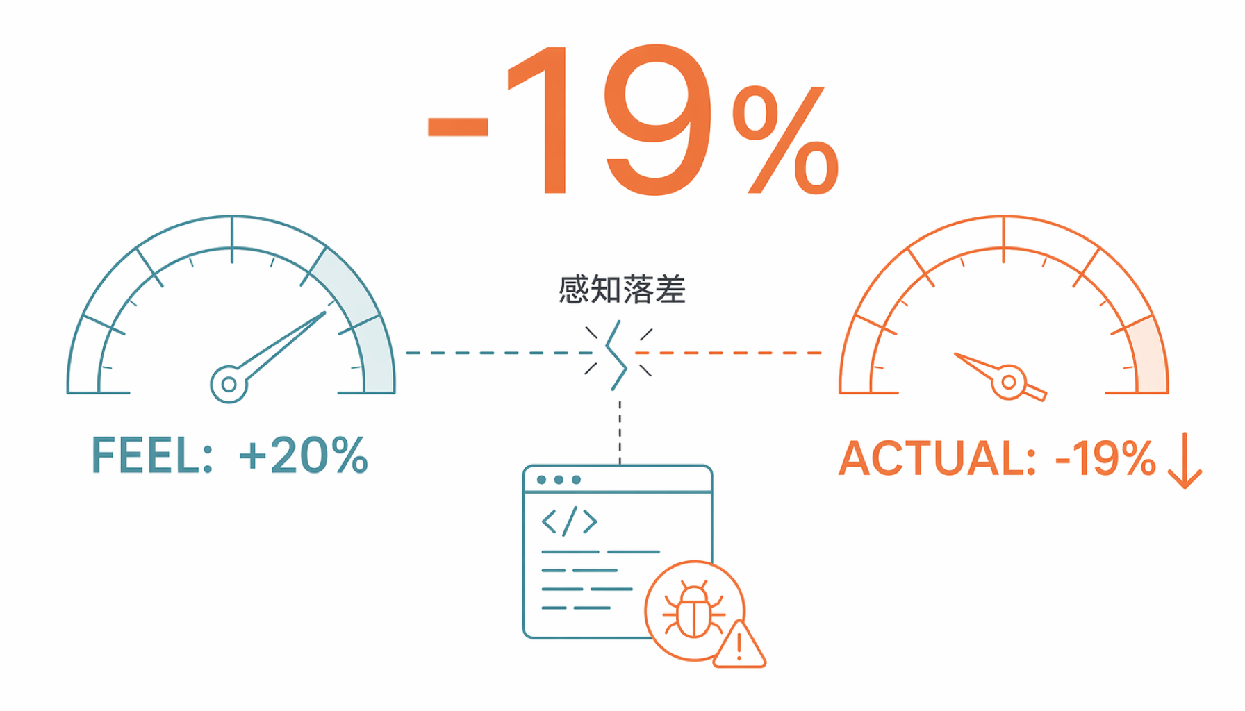 用 AI 寫程式更快？數據說你慢了 19%——開發者的認知陷阱