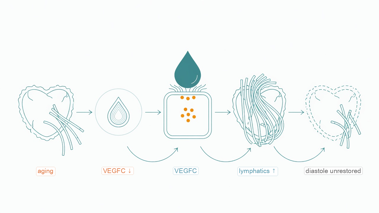 VEGFC suppresses nIL-33; diastolic function unrestored