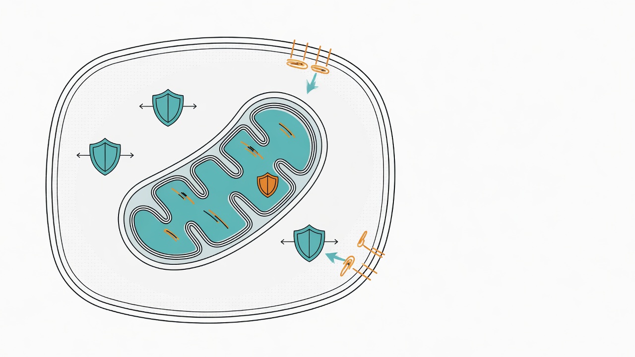 Schematic of four ferroptosis firewalls and mitochondrial DHODH