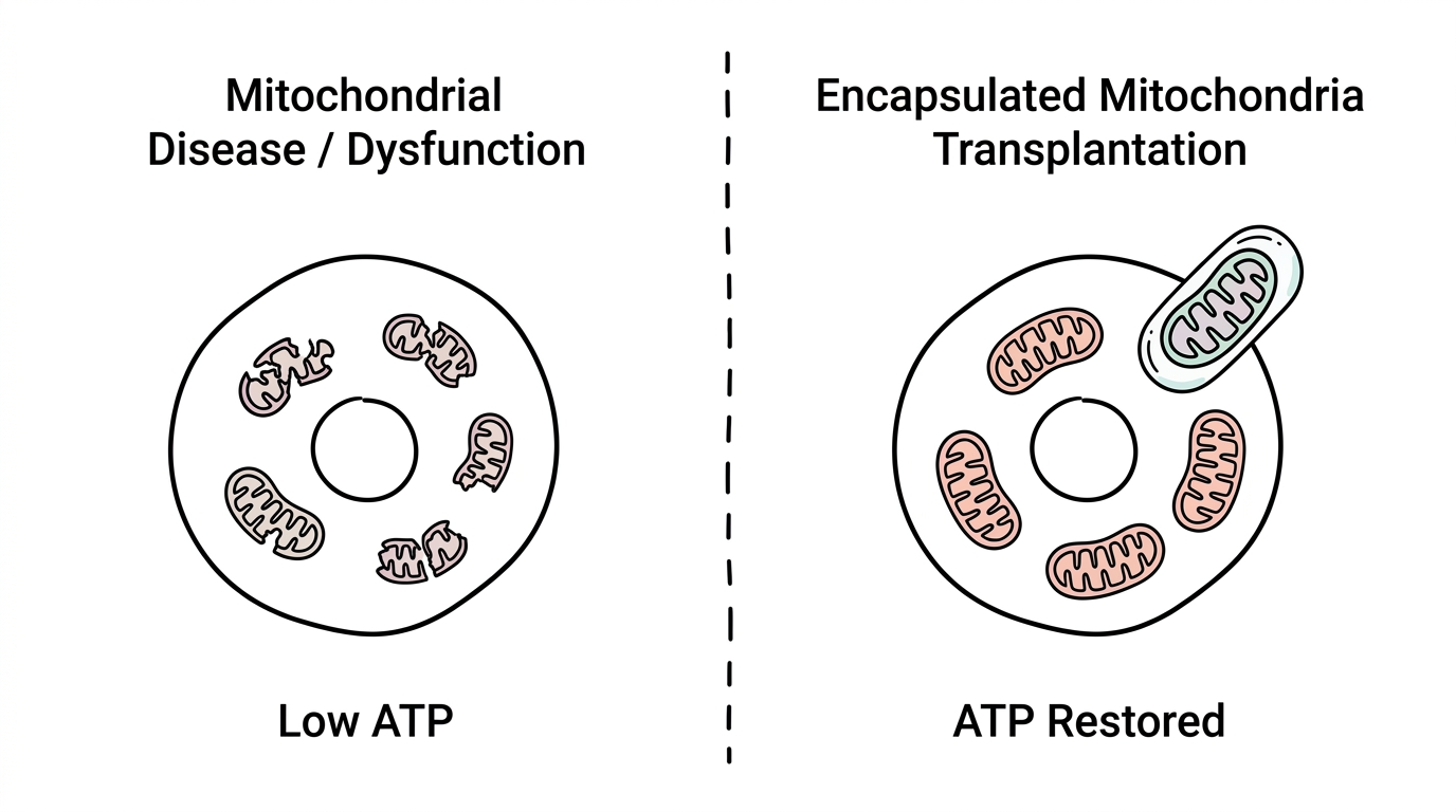 傳統困境 vs 封裝粒線體移植突破