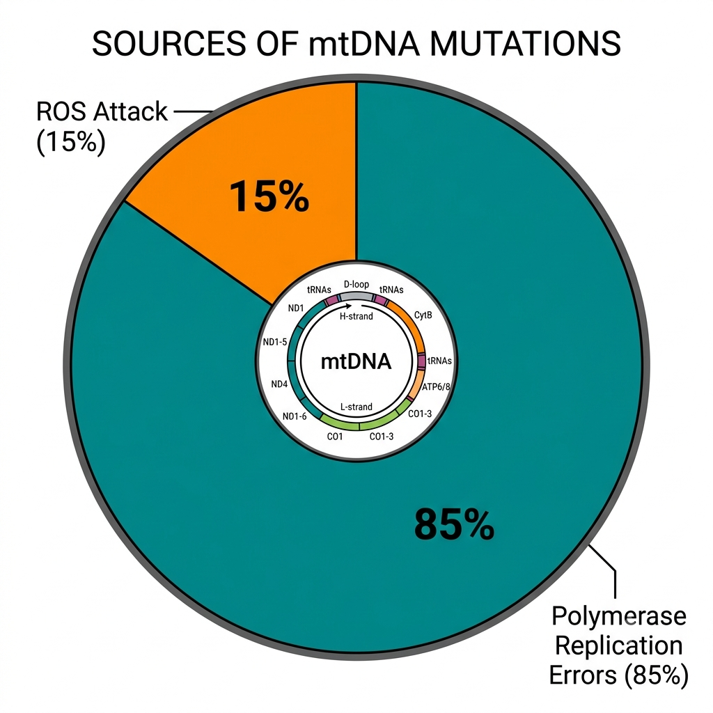 mtDNA 損傷來源比例