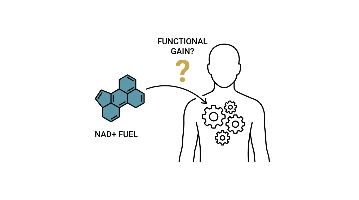 NAD+ 指標升高，不等於身體變年輕——113 項研究為何只給出「生化有效、臨床未定」
