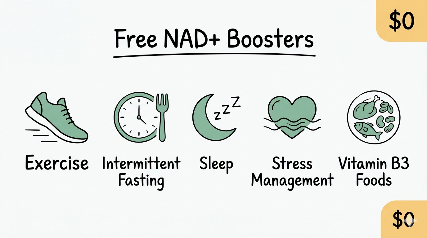 圖說：五種免費提升 NAD+ 的方式