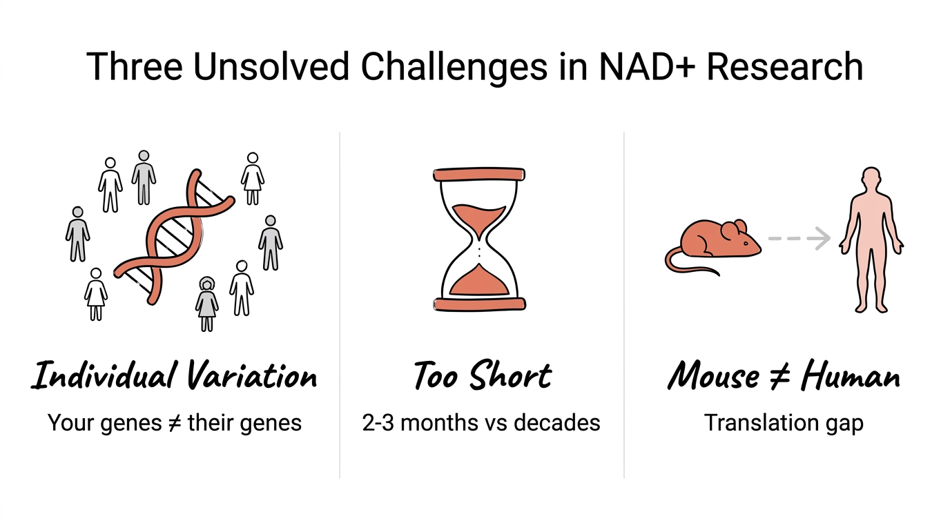 圖說：NAD+ 研究三大未解挑戰