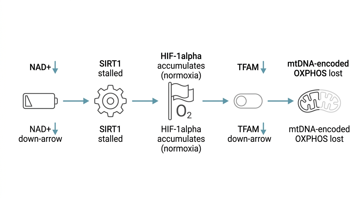 NAD⁺ collapse flow diagram