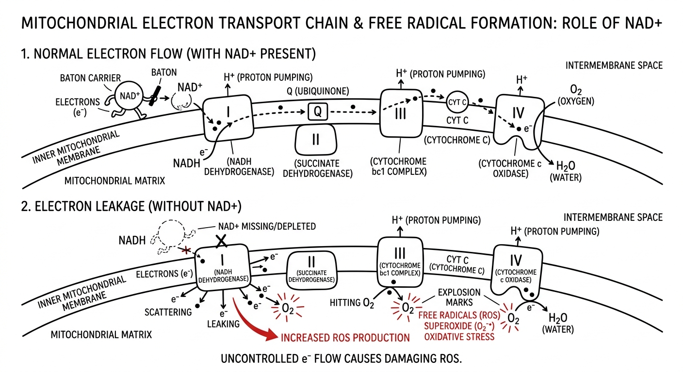 Mitochondrial dysfunction mechanism