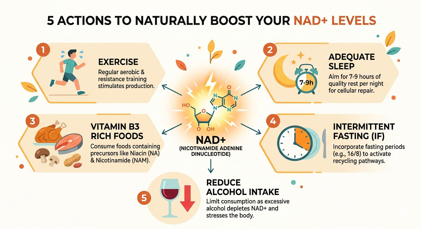 提升 NAD+ 的五種生活方式