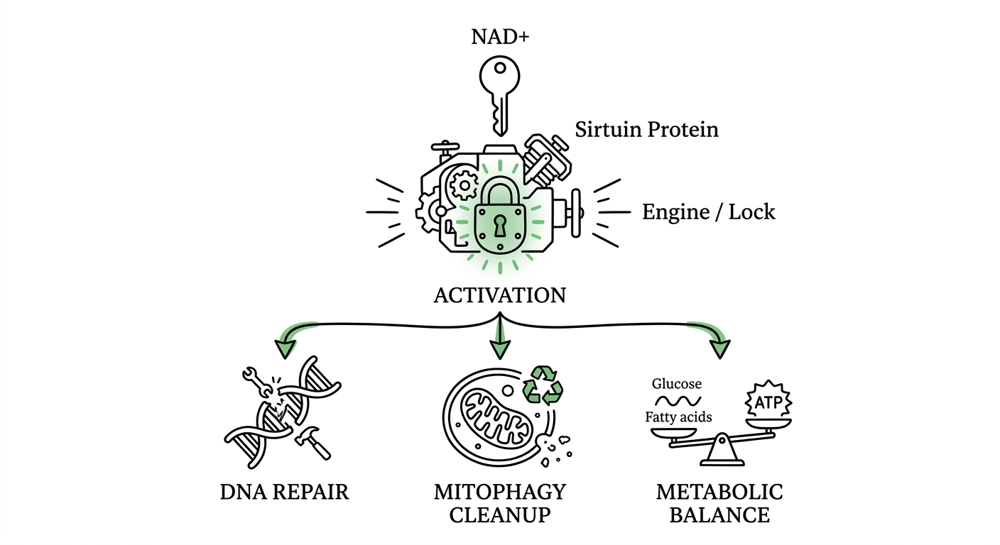 NAD+ drives Sirtuin activation