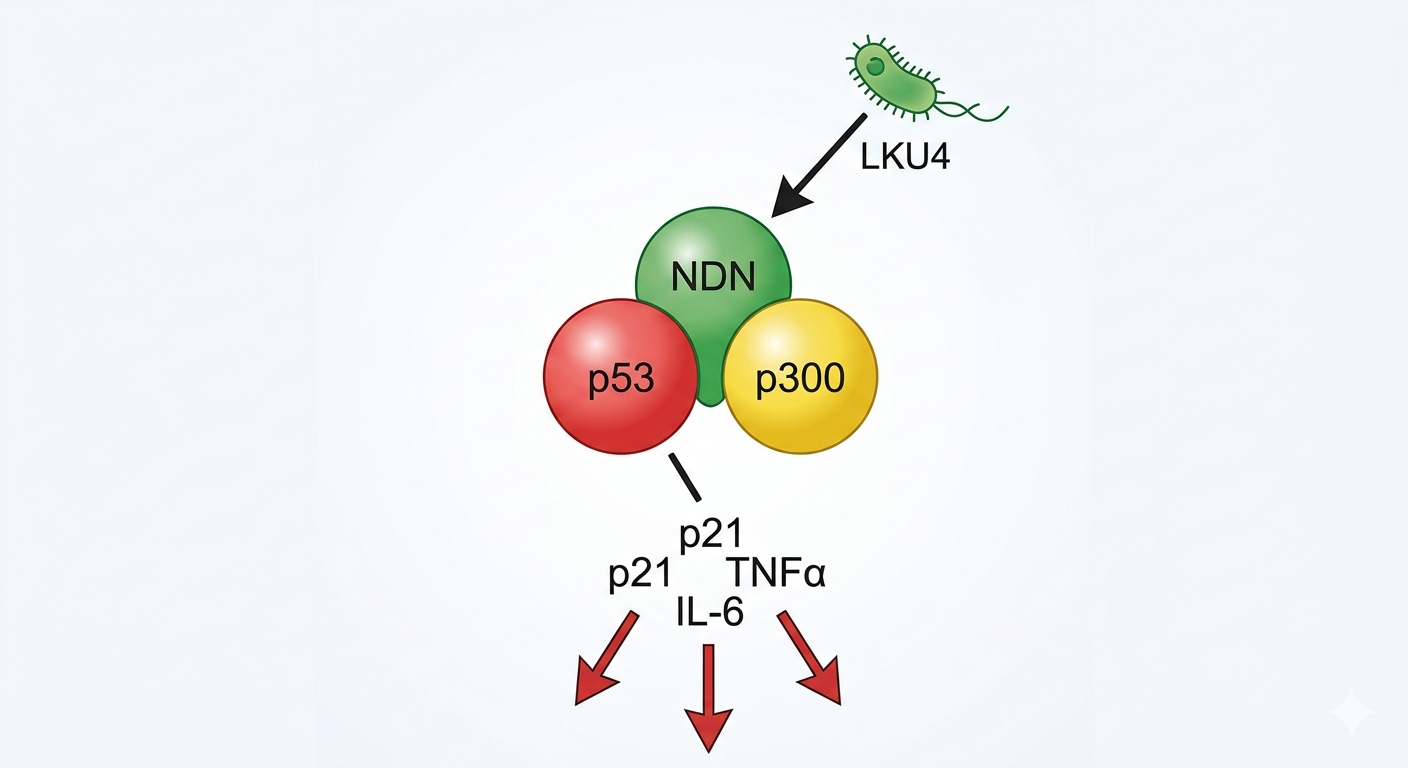 NDN-p53-p300 分子機制