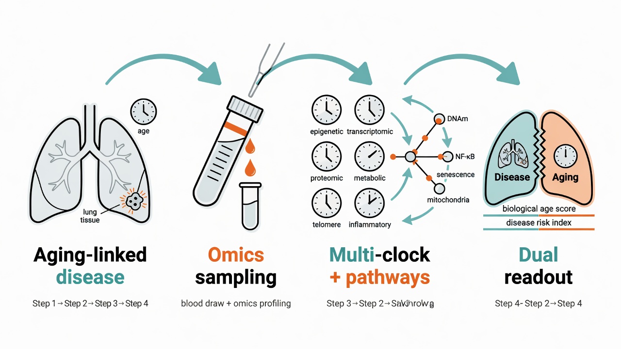 Dual-purpose trial: disease endpoints plus proteomic aging clocks