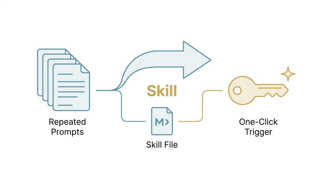 Skill 把重複變成一鍵：AI 時代的工作流封裝術