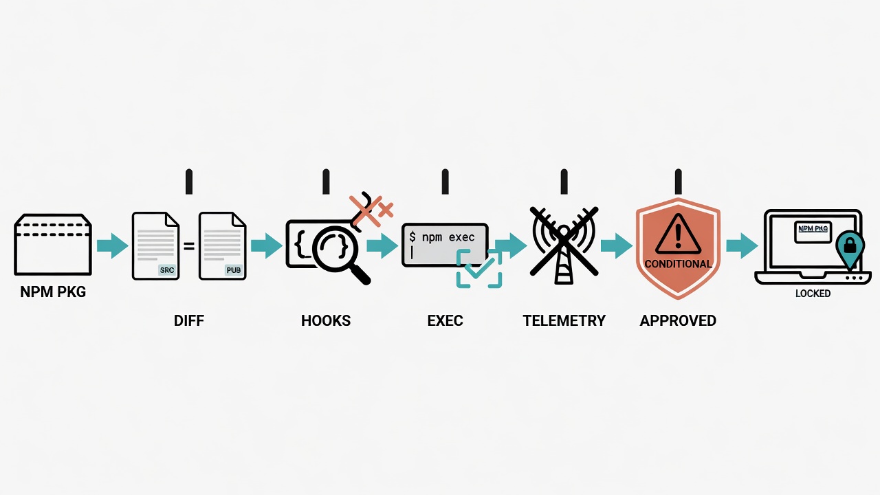 Supply-chain security review flow before install