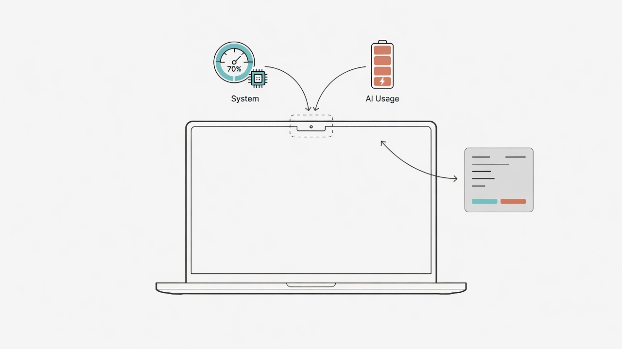 VoidNotch: Turn the MacBook Notch into a System + AI Usage HUD