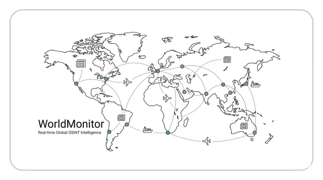 WorldMonitor: A Layered OSINT Map for Real-Time Global Monitoring